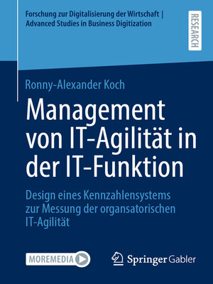 cover image of Management von IT-Agilität in der IT-Funktion